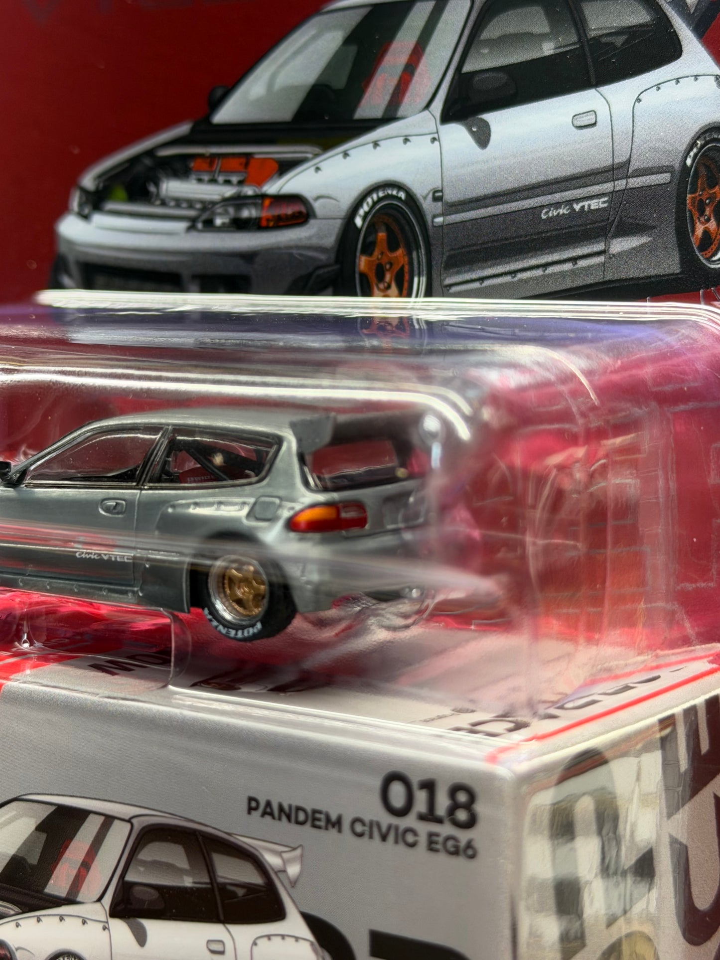 Pop Race Enigma 018 Pandem Civic EG6 Silver