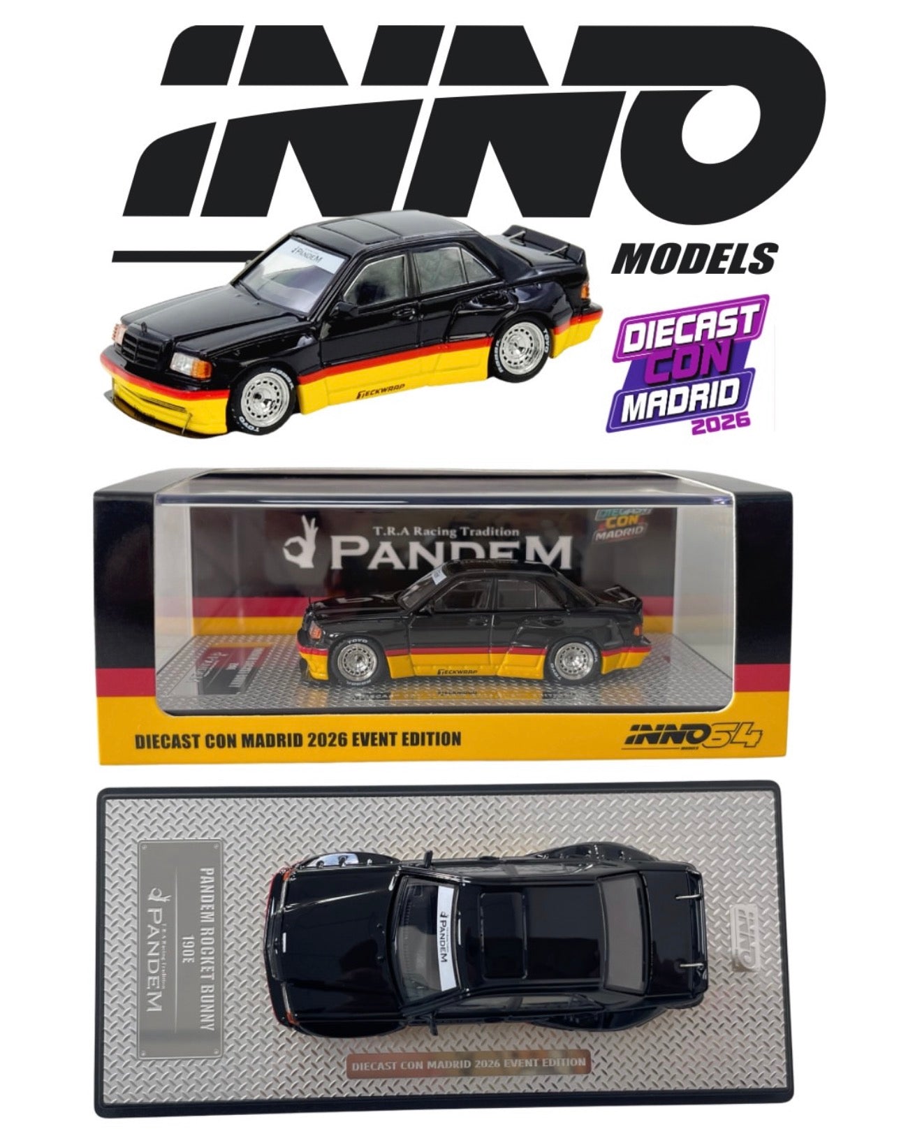Inno64 Diecast Con Madrid 2026 Event Exclusive Pandem Rocket Bunny 190E