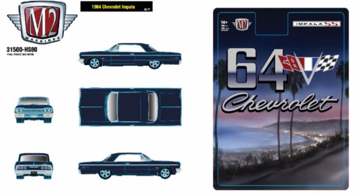 (Preorder) M2 Machines 1964 Chevy Impala SS 31500-HS80