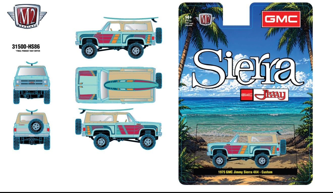 (Preorder)M2 Machines 1975 GMC Jimmy Sierra 4X4 - Custom