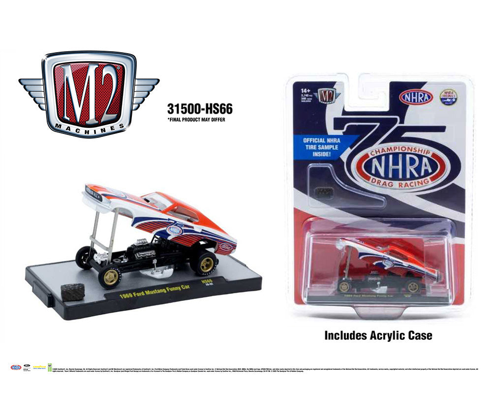 M2 Machines 1:64 1969 Ford Mustang Funny Car 75th Anniversary of NHRA – Hobby Exclusive