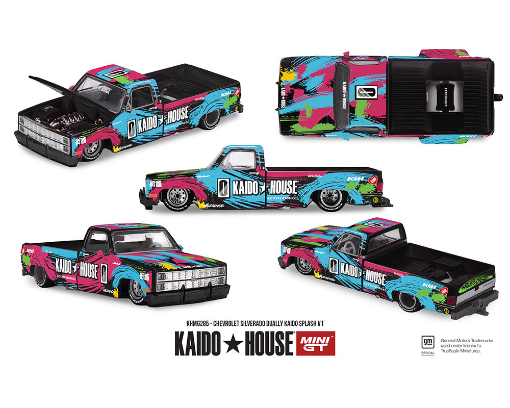 Preorder) Kaido House x Mini GT 1:64 Chevrolet Silverado Dually Kaido Splash V1- Limited Edition
