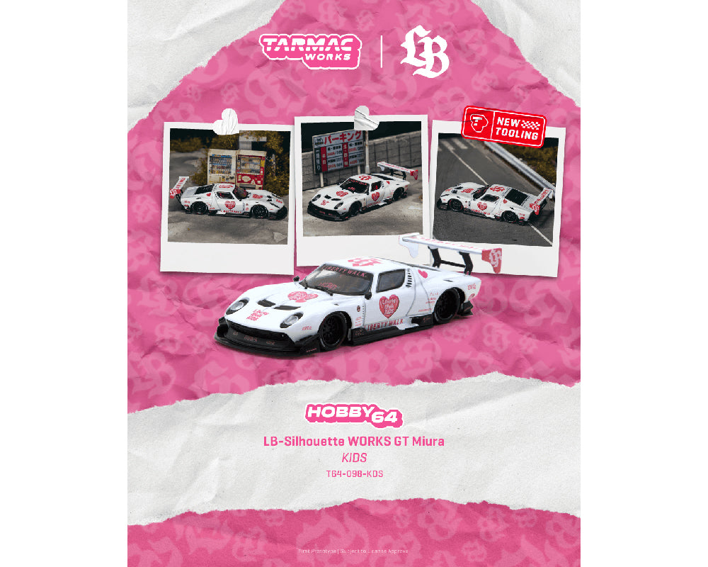 Preorder) Tarmac Works 1:64 LB-Silhouette WORKS GT Miura KIDS – White – Hobby64