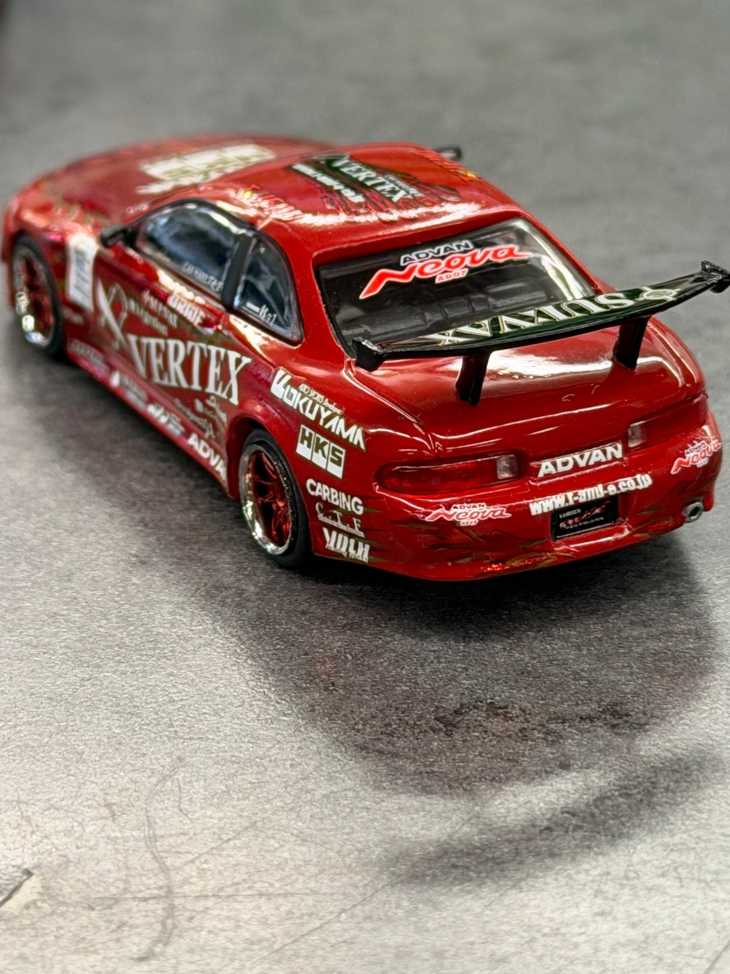Tarmac Works 1:64 Vertex Ridge TE3005 Soarer with Trading Card – Red – Global64