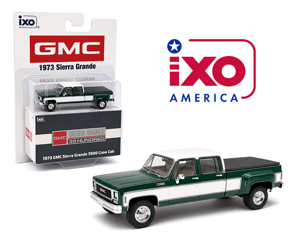 IXO Model 1:64 GMC Sierra Grande 3500 Crew Cab Dually – Green White – Limited Edition