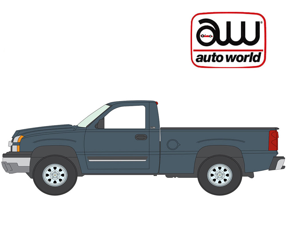 Preorder) Auto World 1:64 2026 Premium Release 5A – 2007 Chevrolet Silverado – Blue Granite