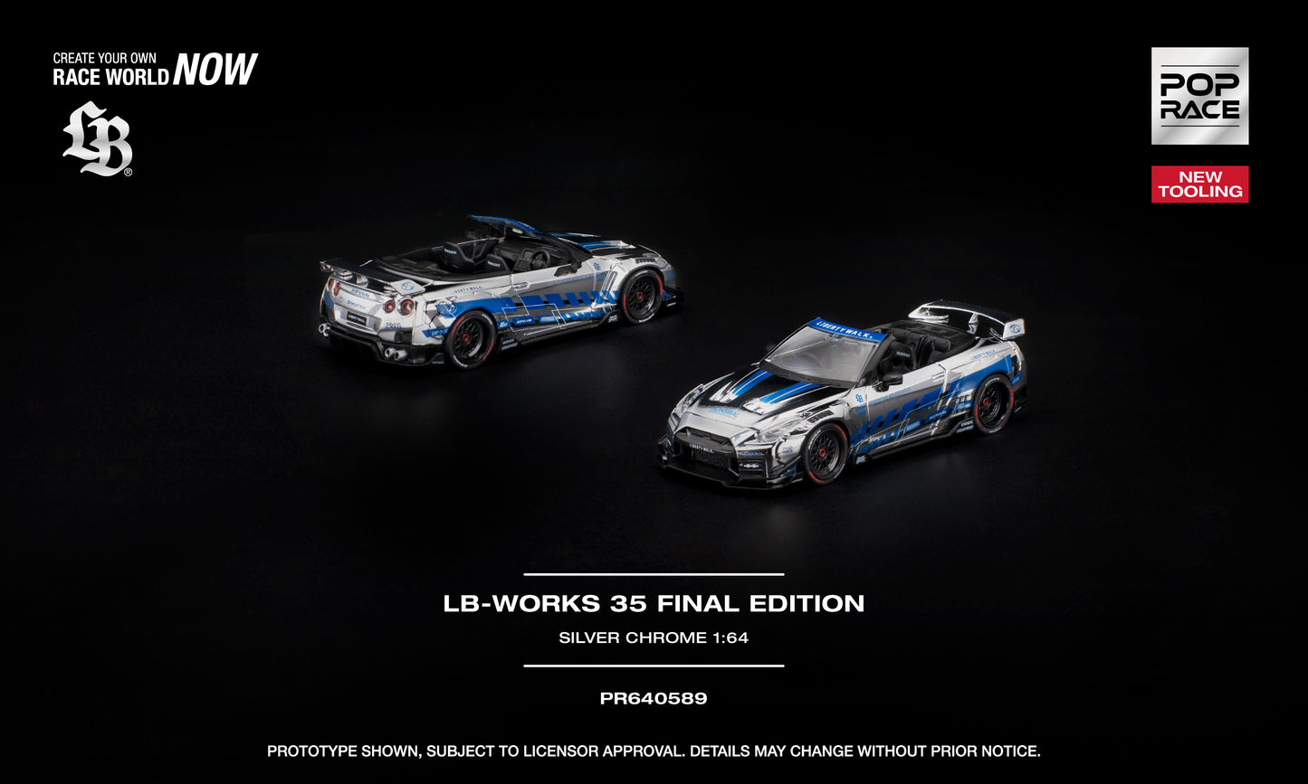 (Preorder)Pop Race PR640589 LB-WORKS 35 FINAL EDITION SILVER CHROME NEW TOOLING
