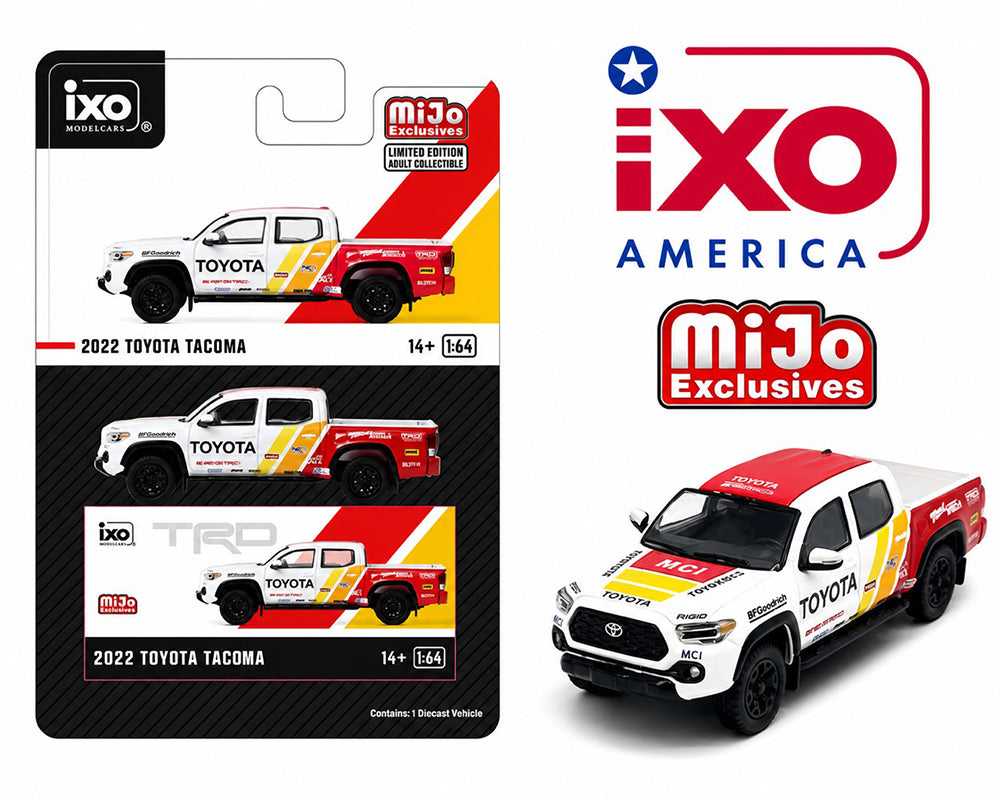 Preorder) IXO Model 1:64 2022 Toyota Tacoma Racing TRD – White – Limited Edition – Mijo Exclusives