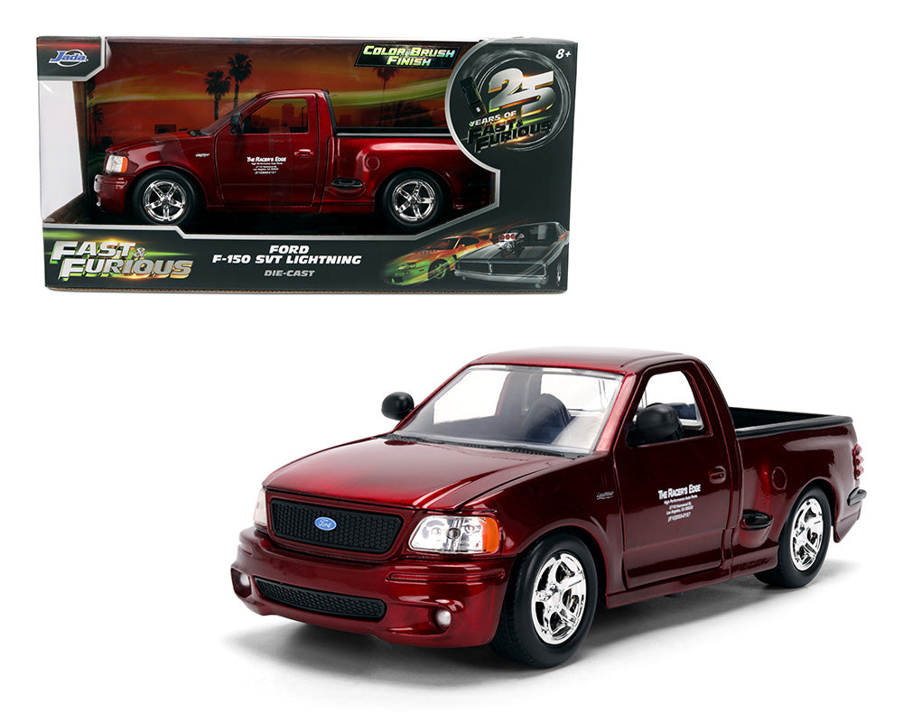 Jada 1:24 Brian’s Ford F-150 SVT Lightning – Red Color Brush Finish – 25 Years of Fast & Furious