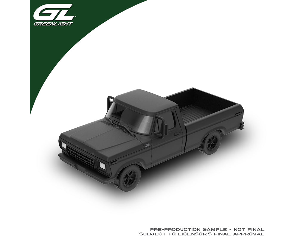 Preorder) Greenlight 1:64 1979 Ford F-100 Custom Pickup – Matte Black (Hobby Exclusives) – Limited Edition