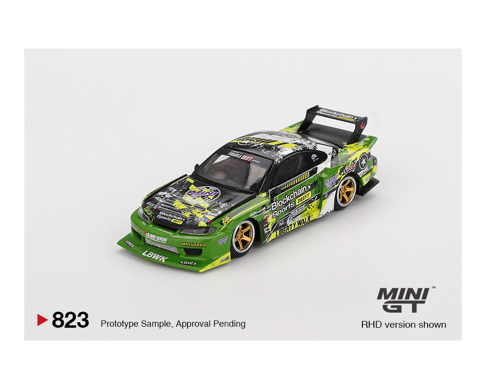 (Preorder) Mini GT 1:64 Nissan LB-Super Silhouette S15 SILVIA #555 V2 2024 – Green – Formula Drift Japan