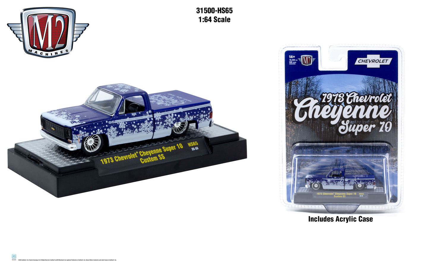 (Preorder) M2 Machines 1:64 1973 Chevrolet Cheyenne Super 10 Custom SS “SS454” Holiday Edition – Hobby Exclusive
