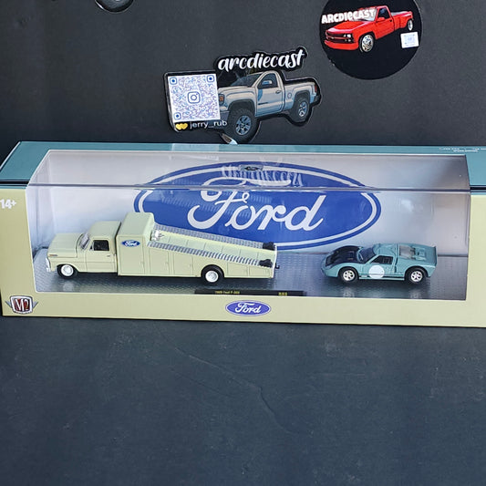 M2 Machines 32500 R89 1969 Ford F350 & 66 Ford GT40 MK2