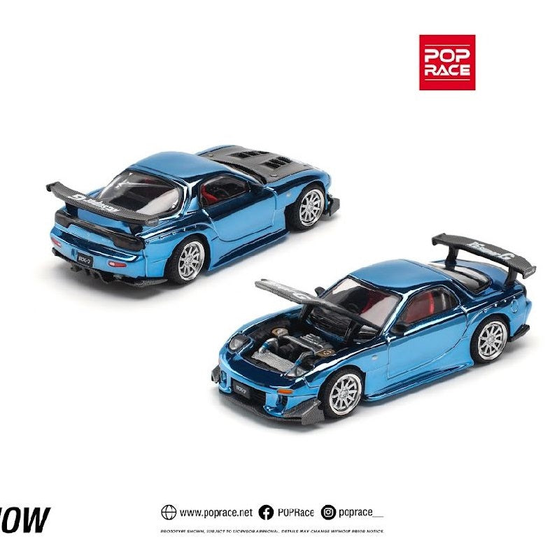 (Preorder) Pop Race RX7 RE-AMEMIYA WIDEBODY - BLUE CHROME