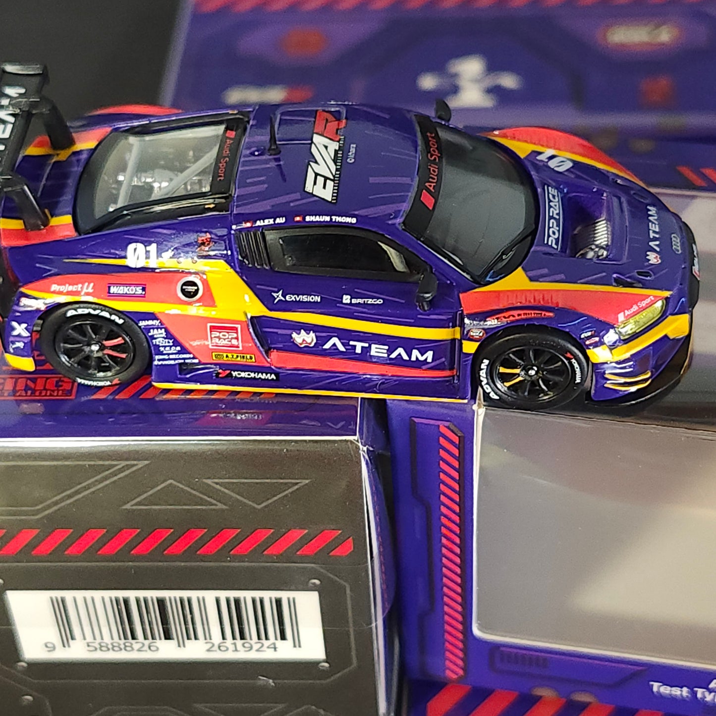 POP RACE 1/64 Audi R8 LMS - EVA RT Test Type-01 KAKUSEI X Works R8 PR64-R8LMS-EVA01KA