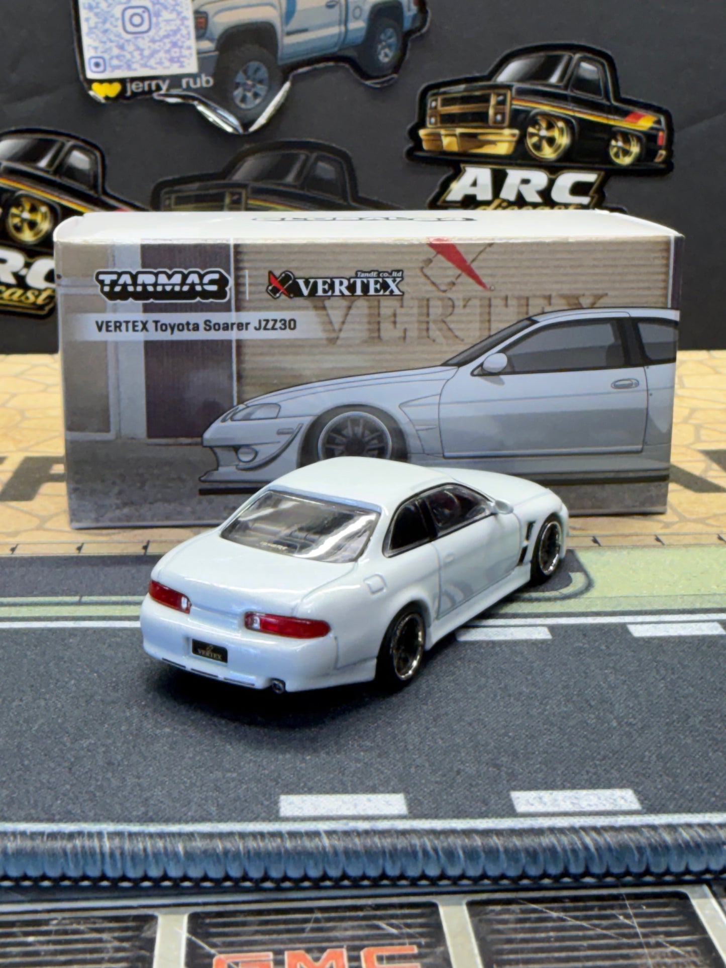 Tarmac Works 1:64 VERTEX Toyota Soarer JZZ30 – White – Global64 – MiJo Exclusives Limited Edition