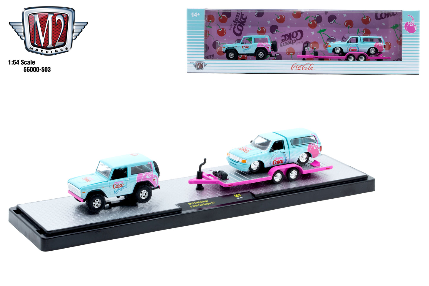 56000-S03 M2 Machines Coca Cola Hauler set 3pcs