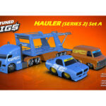 Preorder) CarTuned 1:64 Container Rigs Hauler Series 2 Open Cars Transporter with 2 Vehicles – Racing Set