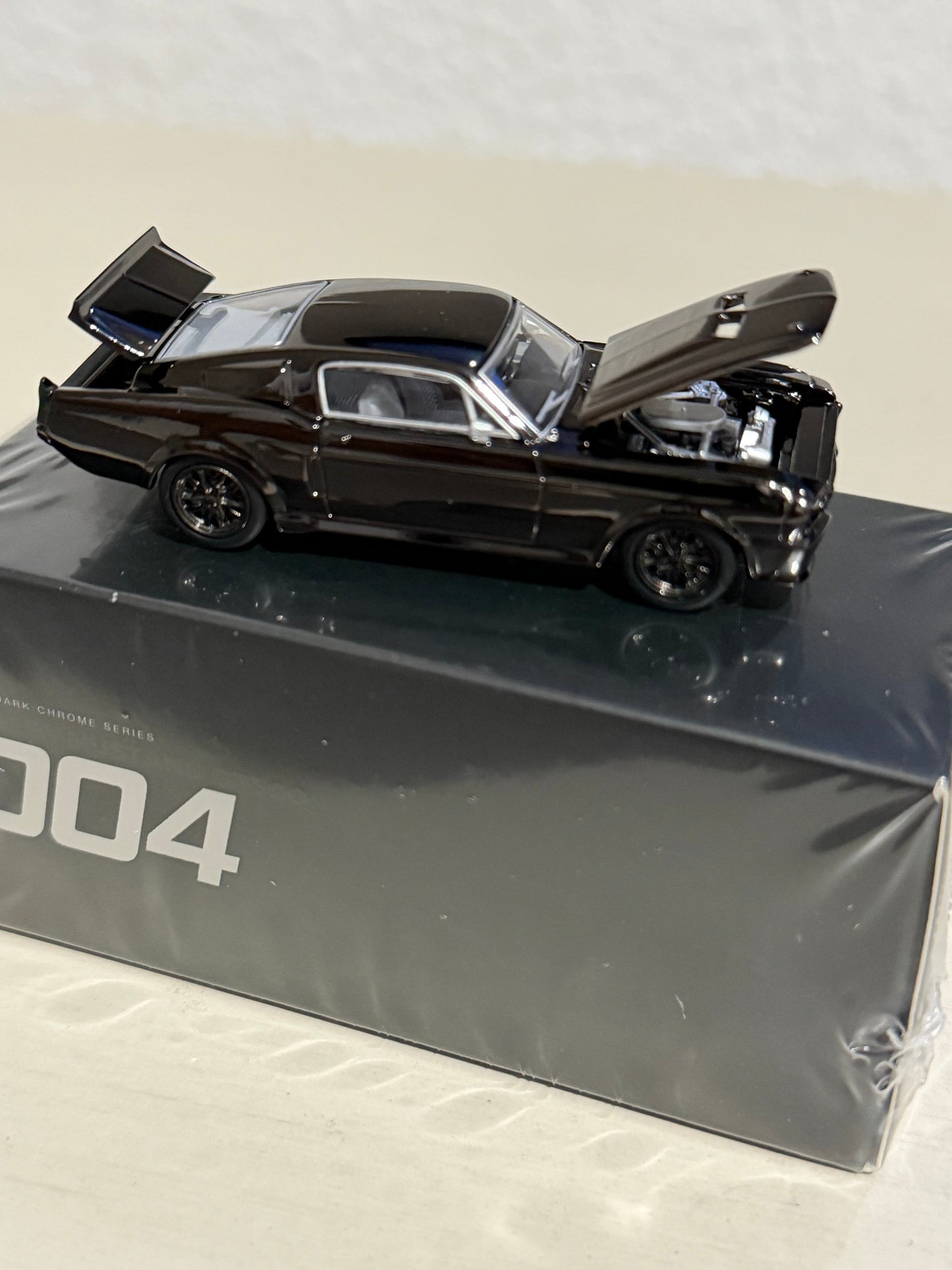 Pop Race 1/64 SHELBY MUSTANG GT500 DARK CHROME