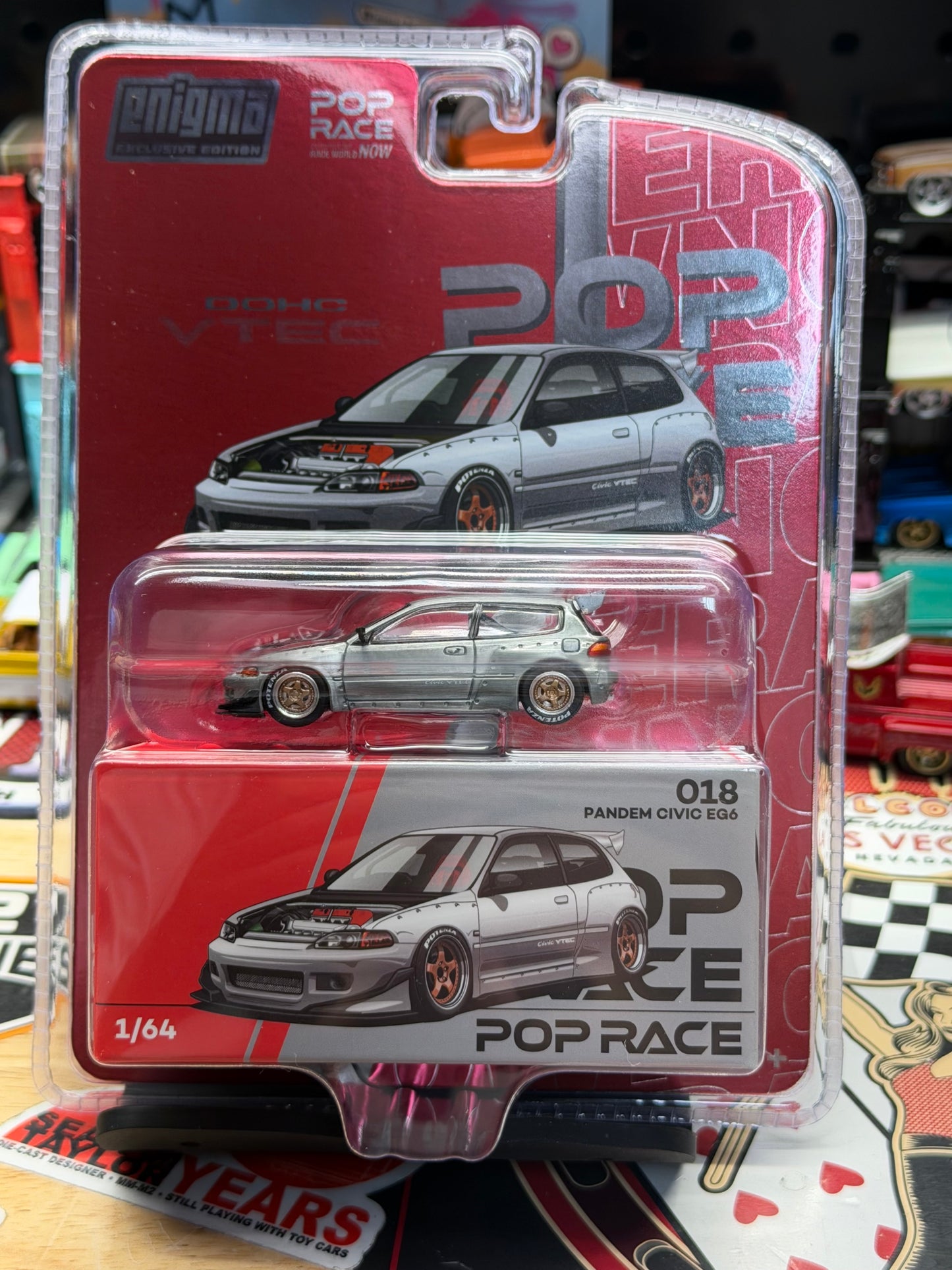 Pop Race Enigma 018 Pandem Civic EG6 Silver