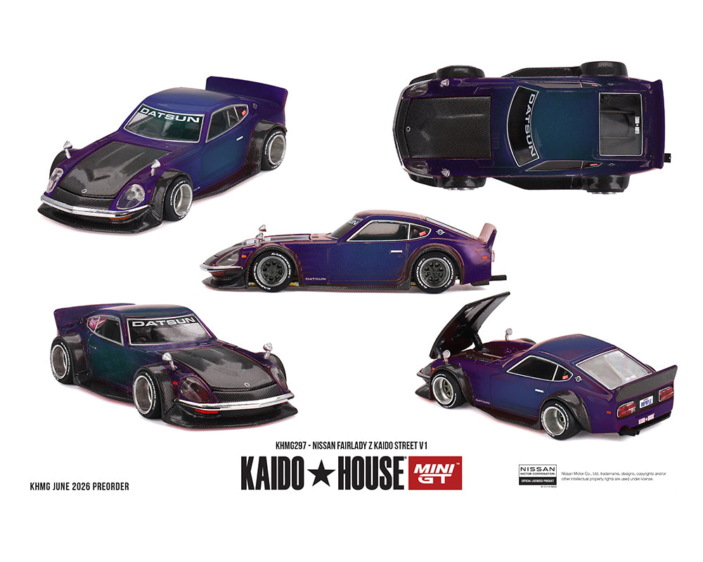 Preorder) Kaido House x Mini GT 1:64 Nissan Fairlady Z Kaido Street V1 – Limited Edition