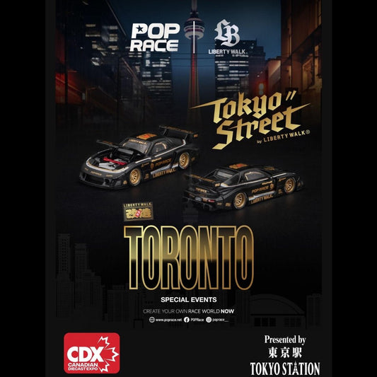 Pop Race 1/64 LB SUPER SILHOUETTE MAZDA RX7 FD3S BLACK CDX Toronto 2026
