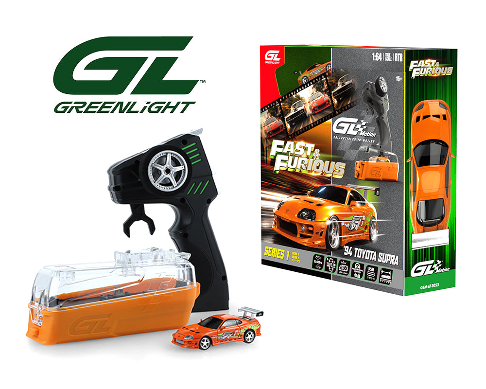 Preorder) Greenlight Motion 1:64 RC The Fast & The Furious 1994 Toyota Supra “Brian’s Supra” Combo Set