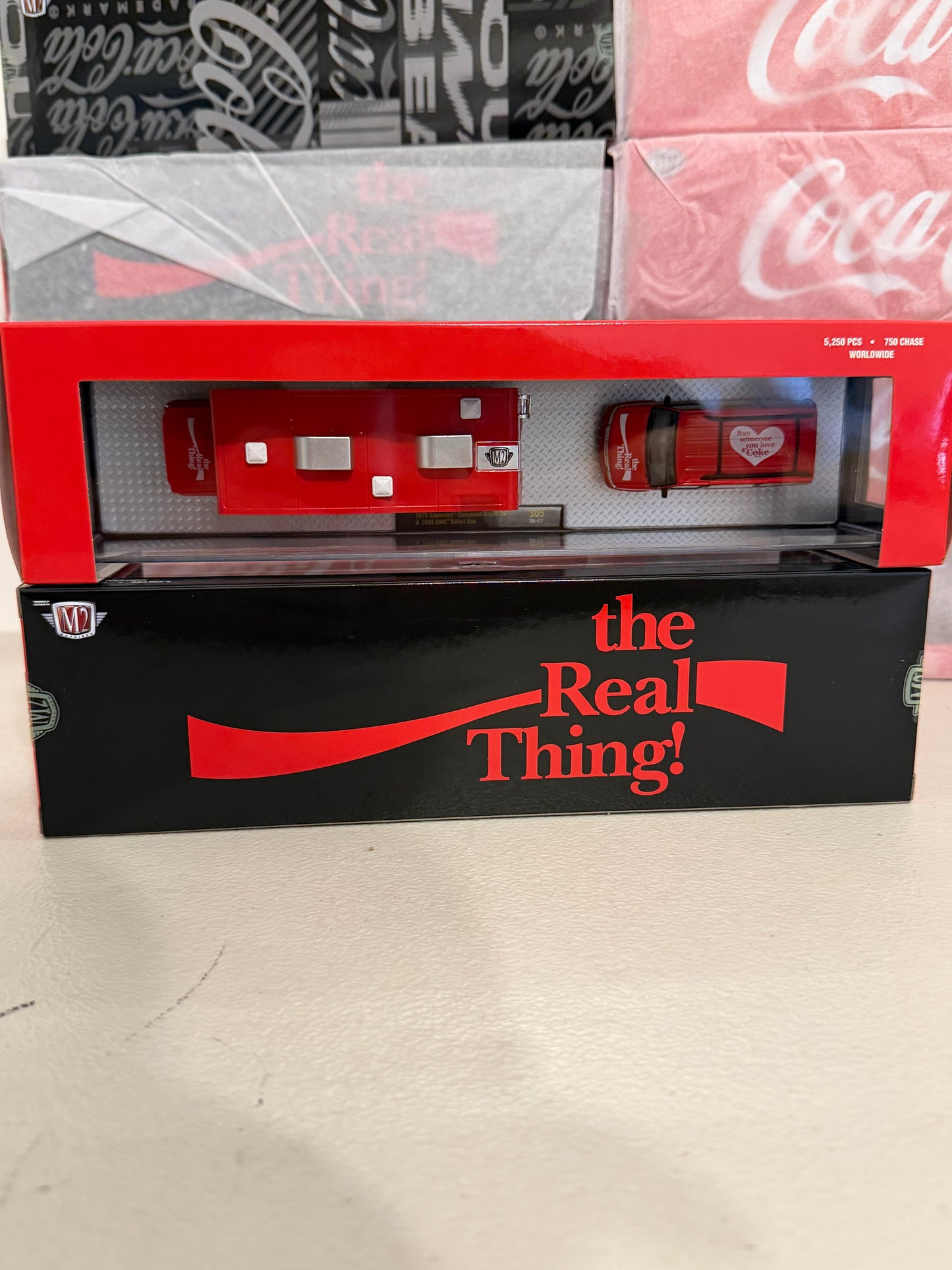 M2 Machines S05 Coke Hauler 1975 Chevy Cheyenne 30 & 1995 GMC Safari Van