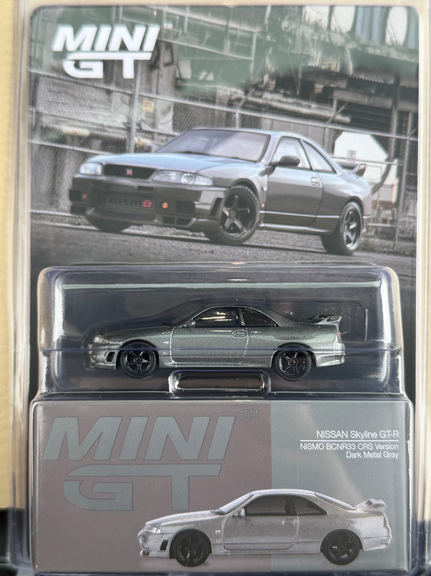 Mini GT 1:64 NISSAN Skyline GT-R Dark Metal Gray (NISMO BCNR33 CRS Version) – Limited Edition