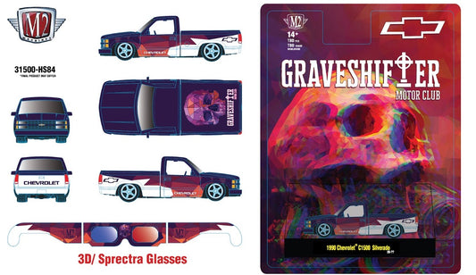 (Preorder)31500 HS84 M2 Machines 1990 Chevrolet C1500 Silverado “GraveShifter”