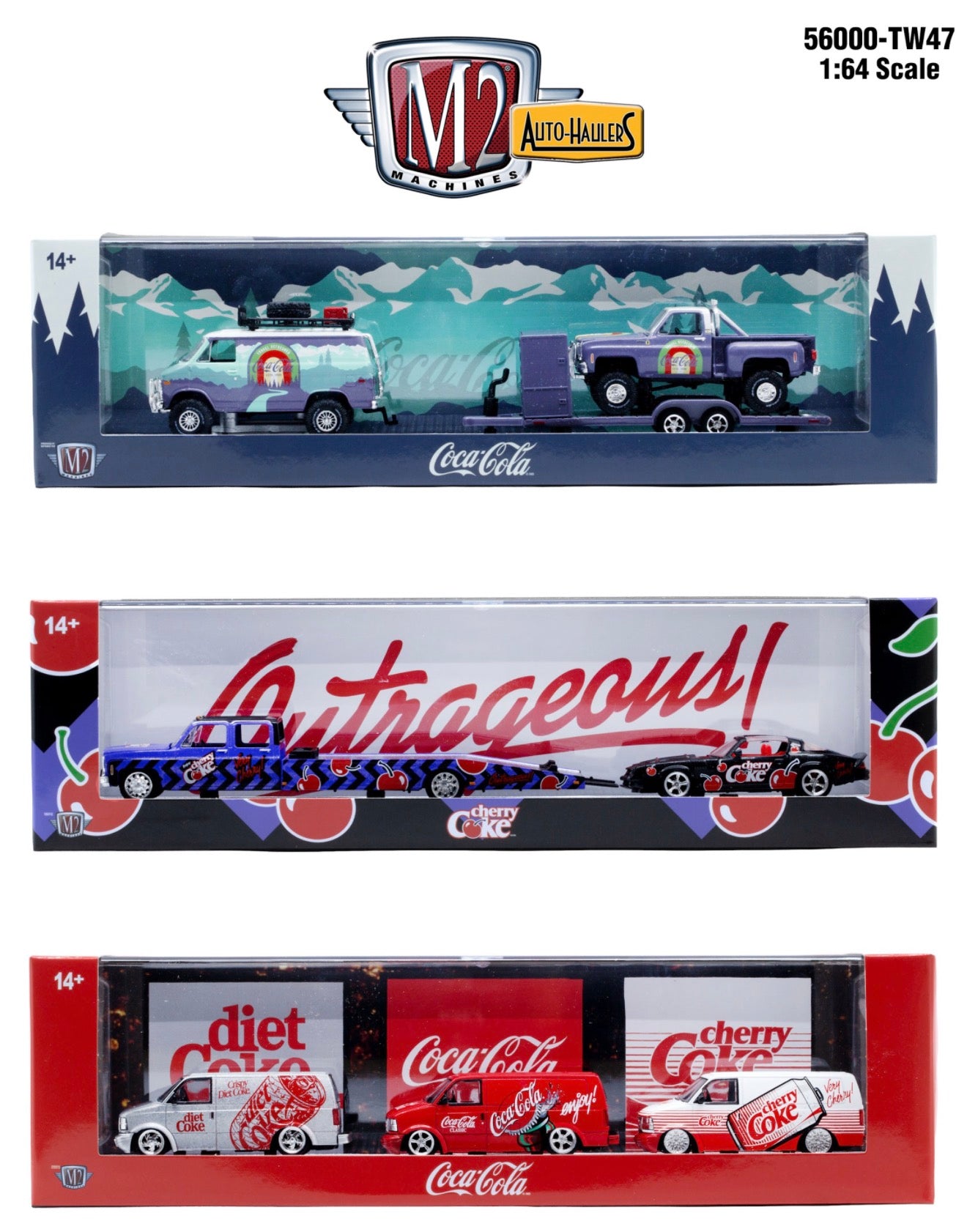 (Preorder)M2 Machines TW-47 Coca Cola Set 3 pcs Assortment
