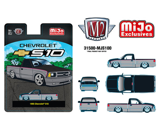 (Preorder) M2 Machines 1:64 1995 Chevrolet S10 Custom -Silver with Black Two Tone – MiJo Exclusives