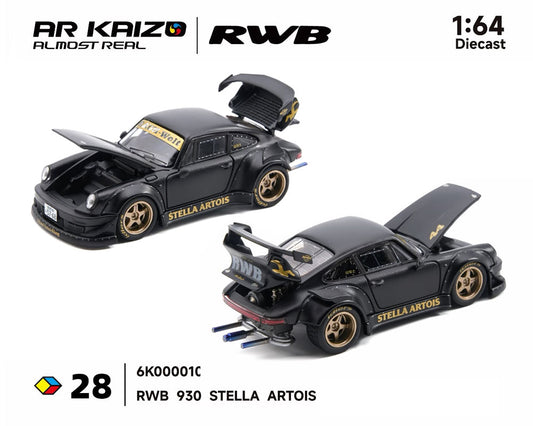 Preorder) Almost Real 1:64 KAIZO RWB 930 Stella Artois 2026 Hobby Expo China Beijing Special Edition – Matte Black