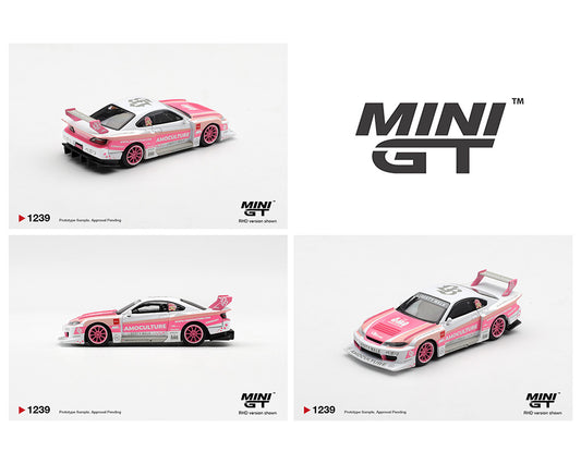 Preorder) Mini GT 1:64 Nissan Silvia (S15) LB-Super Silhouette AMOCULTURE – Limited Edition