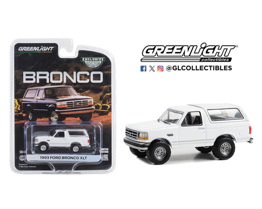 Greenlight 1:64 1993 Ford Bronco XLT – White – Hobby Exclusive