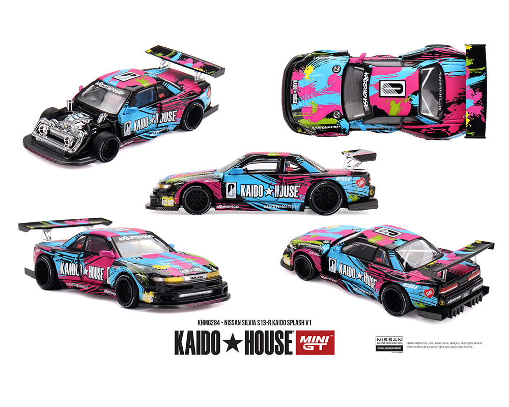 Preorder) Kaido House x Mini GT 1:64 Nissan Silvia S13-R Kaido Splash V1- Limited Edition