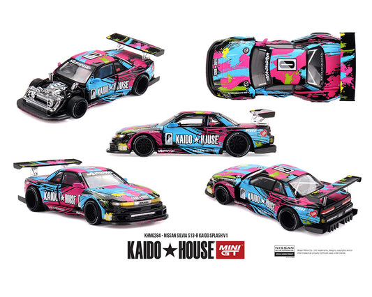 Preorder) Kaido House x Mini GT 1:64 Nissan Silvia S13-R Kaido Splash V1- Limited Edition