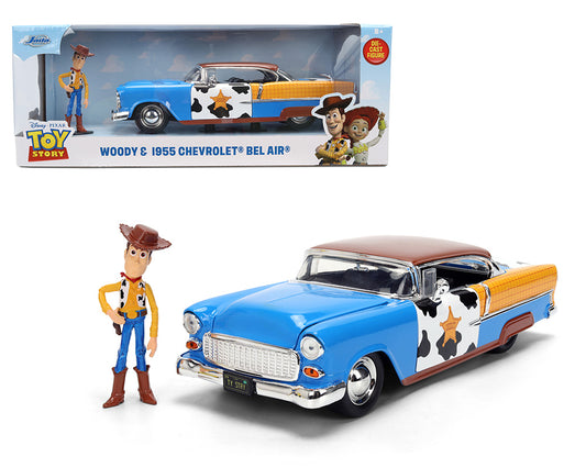 Jada 1:24 Toy Story Woody and 1955 Chevrolet Bel Air – Disney Pixar Hollywood Rides
