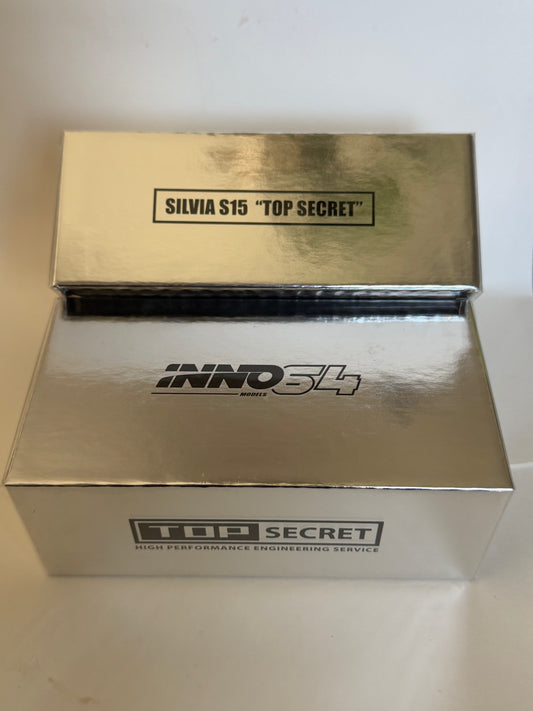 Inno64 Nissan Silvia S15 Top Secret Chrome Silver TASKL 2025 IN64-S15TS-TASKL25 1/64 Diecast