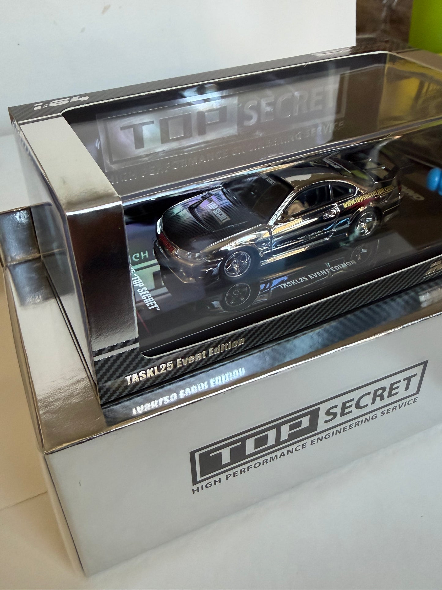 Inno64 Nissan Silvia S15 Top Secret Chrome Silver TASKL 2025 IN64-S15TS-TASKL25 1/64 Diecast