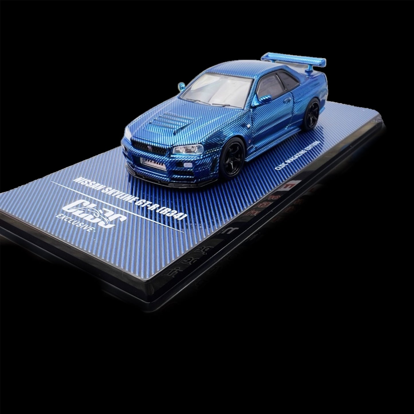 INNO64 x CLDC 1:64 Nissan GTR R34 (Chrome Blue Carbon Fiber)