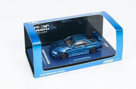 INNO64 x CLDC 1:64 Nissan GTR R34 (Chrome Blue Carbon Fiber)
