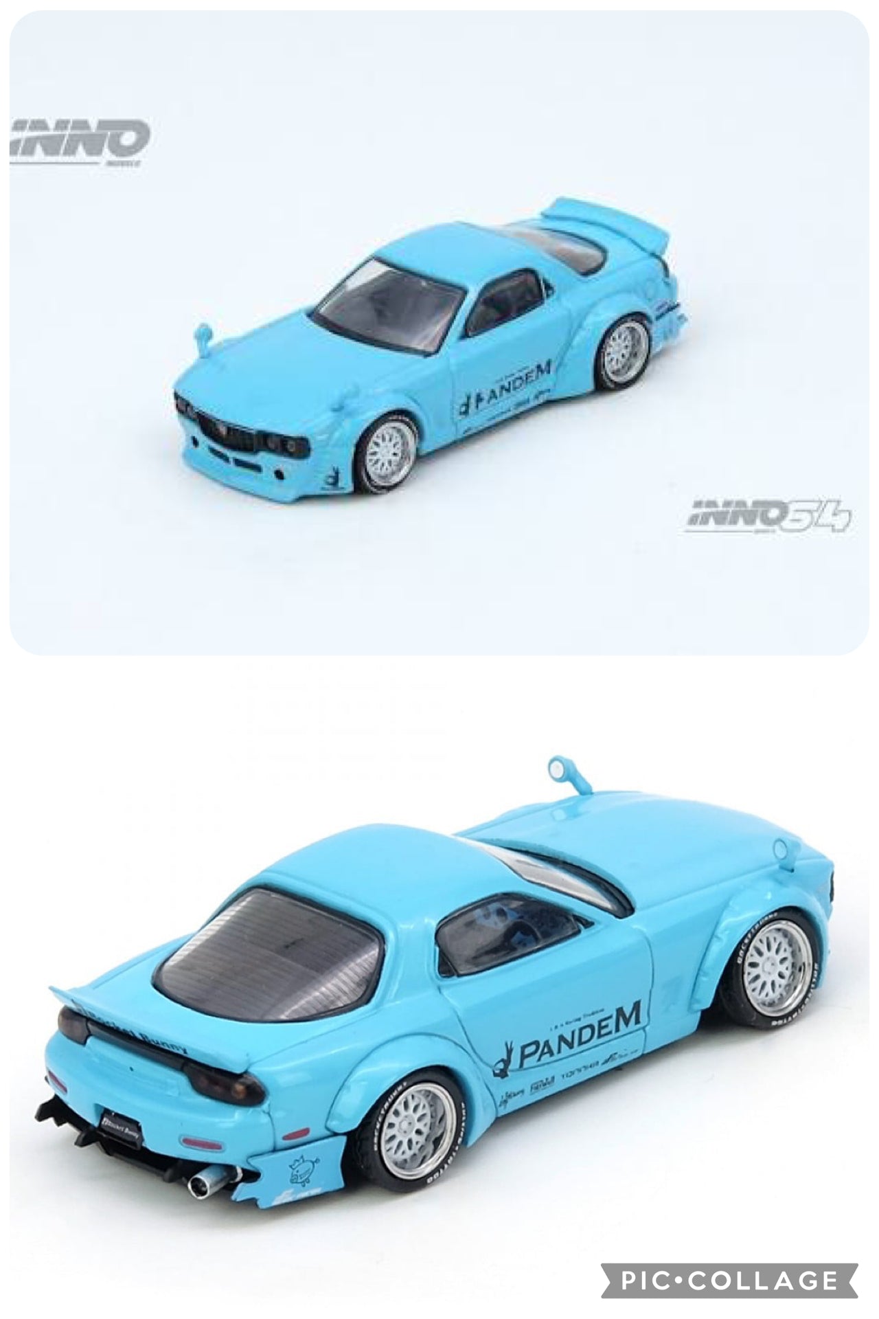 INNO64 1/64 PANDEM ROCKET BUNNY RX7 FD3S TIFFANY BLUE