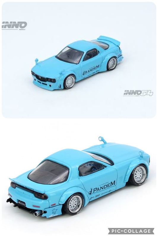 INNO64 1/64 PANDEM ROCKET BUNNY RX7 FD3S TIFFANY BLUE