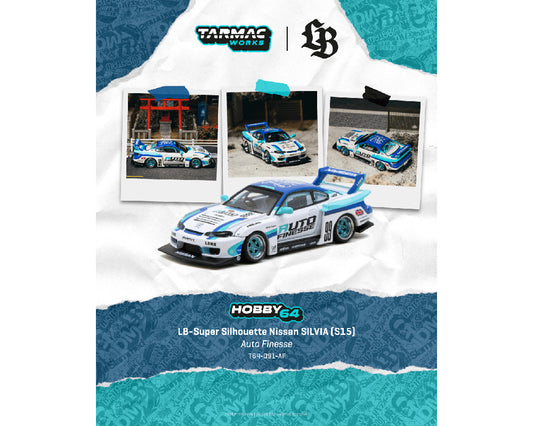Preorder) Tarmac Works 1:64 LB-Super Silhouette Nissan SILVIA (S15) Auto Finesse – White – Hobby64