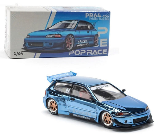 Pop Race Pandem Civic EG6 -Blue Chrome PR640206