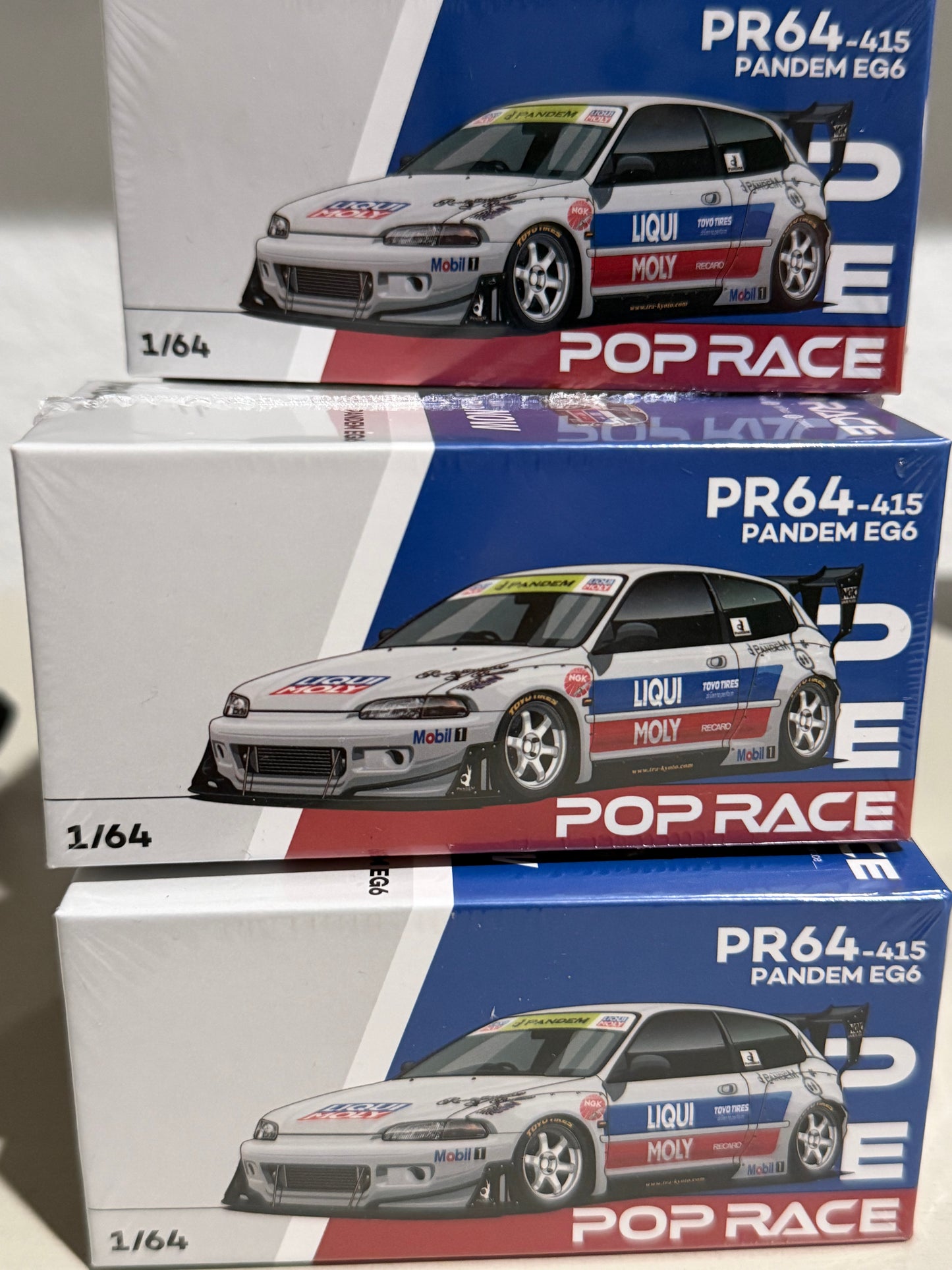Pop Race 1:64 Pandem Civic EG6 White R64-415