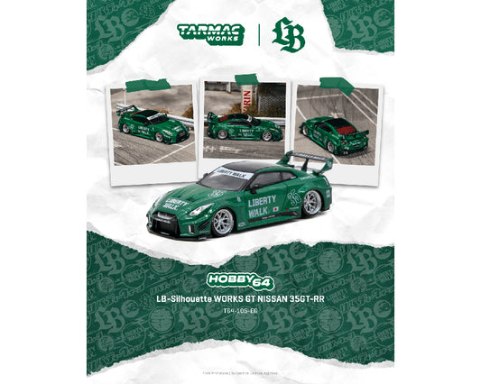 Preorder) Tarmac Works 1:64 LB-Silhouette WORKS GT NISSAN 35GT-RR – Emerald green – Hobby64