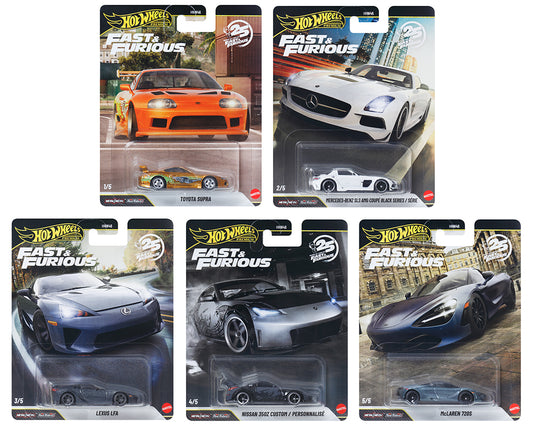 Preorder) Hot Wheels 1:64 Fast & Furious 25Th Anniversary Premium 2026 R Sealed 10 pcs Set