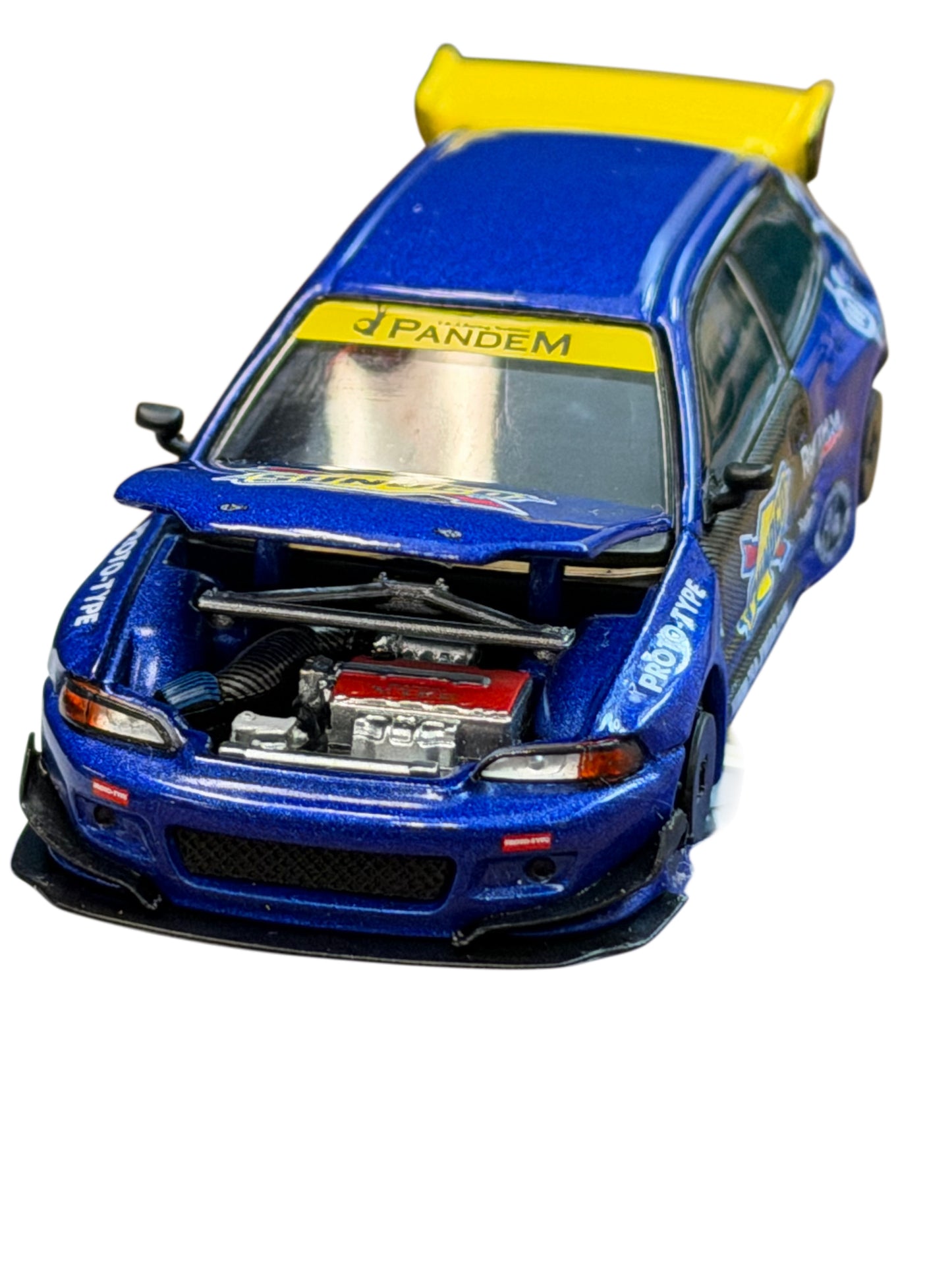 POP RACE 1/64 PANDEM CIVIC EG6 BLUE/BLACK PR640365 “Sunoco”